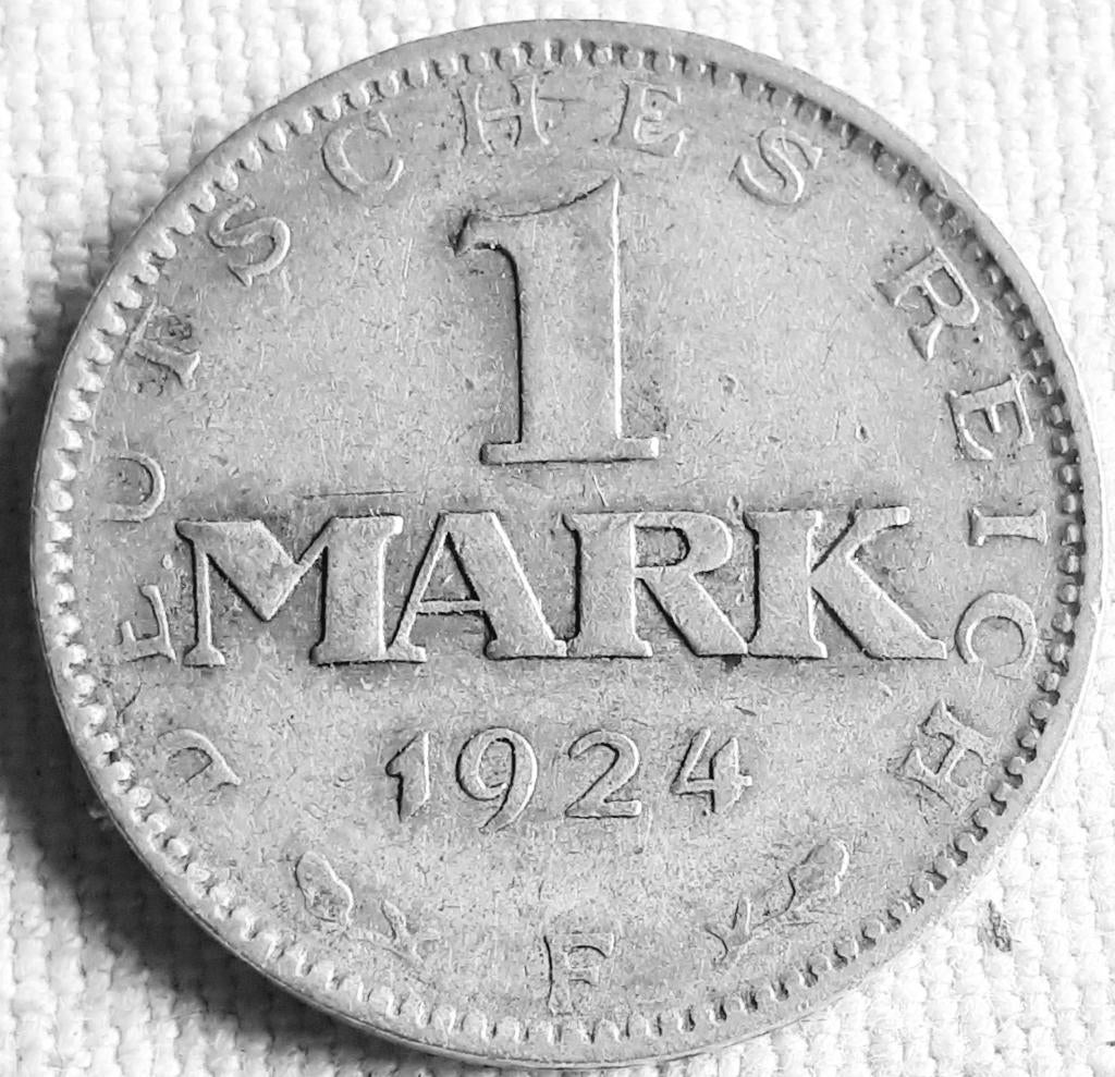ALLEMAGNE : 1 REICHSMARK 1924 G KM 42, Enlèvement ou Envoi, Allemagne, Monnaie en vrac