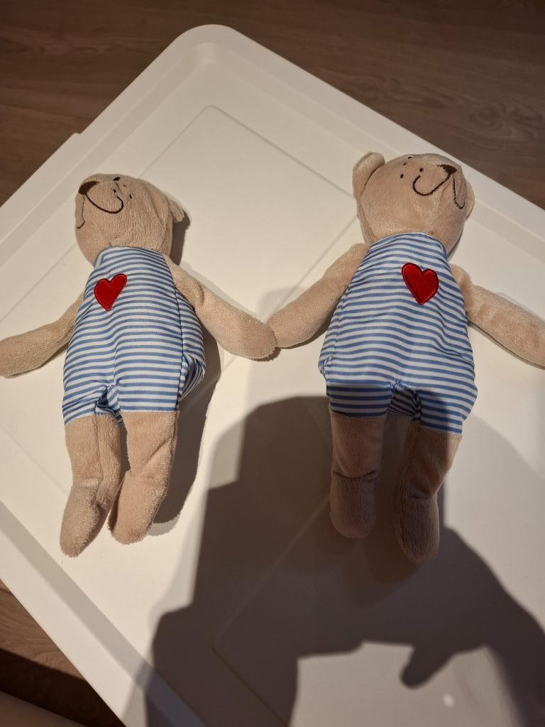2 * Originele IKEA FABLER BJÖRN, beige, 21 cm, Enlèvement, Comme neuf, Ours