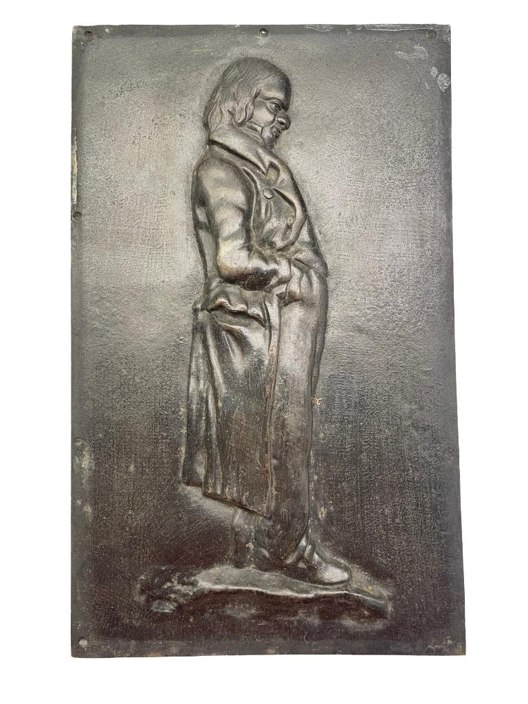 Bas-relief bronze Pierre-Jean de Béranger XIXe, Enlèvement ou Envoi, Bronze