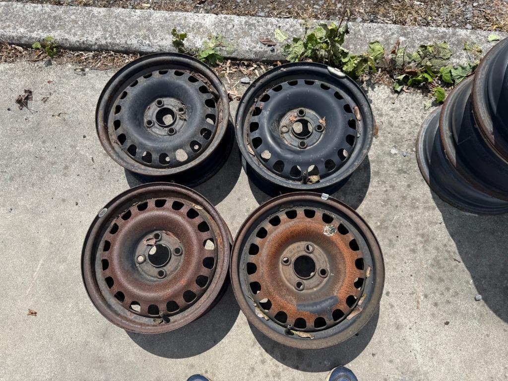 4 jantes en tôle Opel Corsa D, Enlèvement, Utilisé, Opel