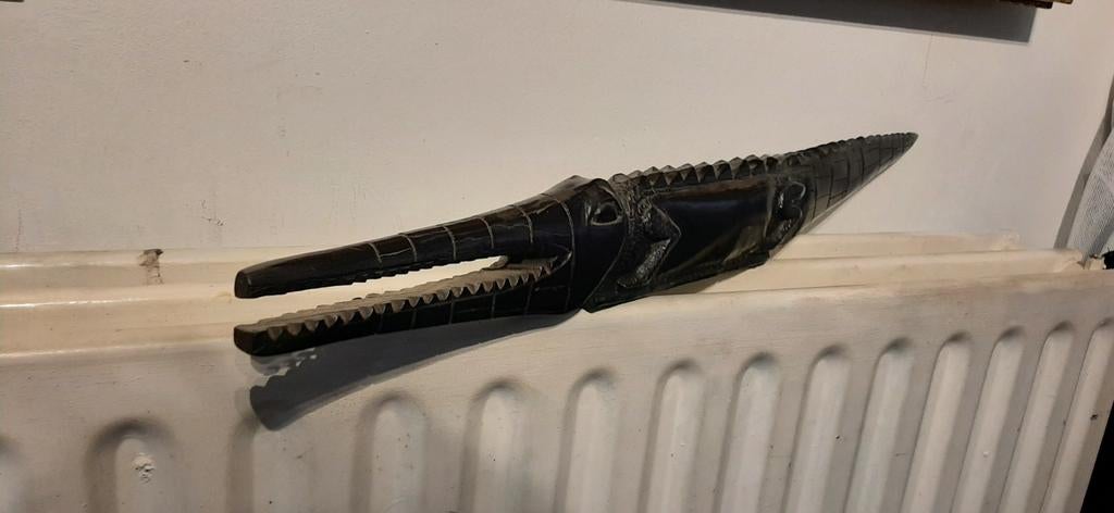 Crocodile vintage en bois de 60 cm de long, Enlèvement ou Envoi, Comme neuf