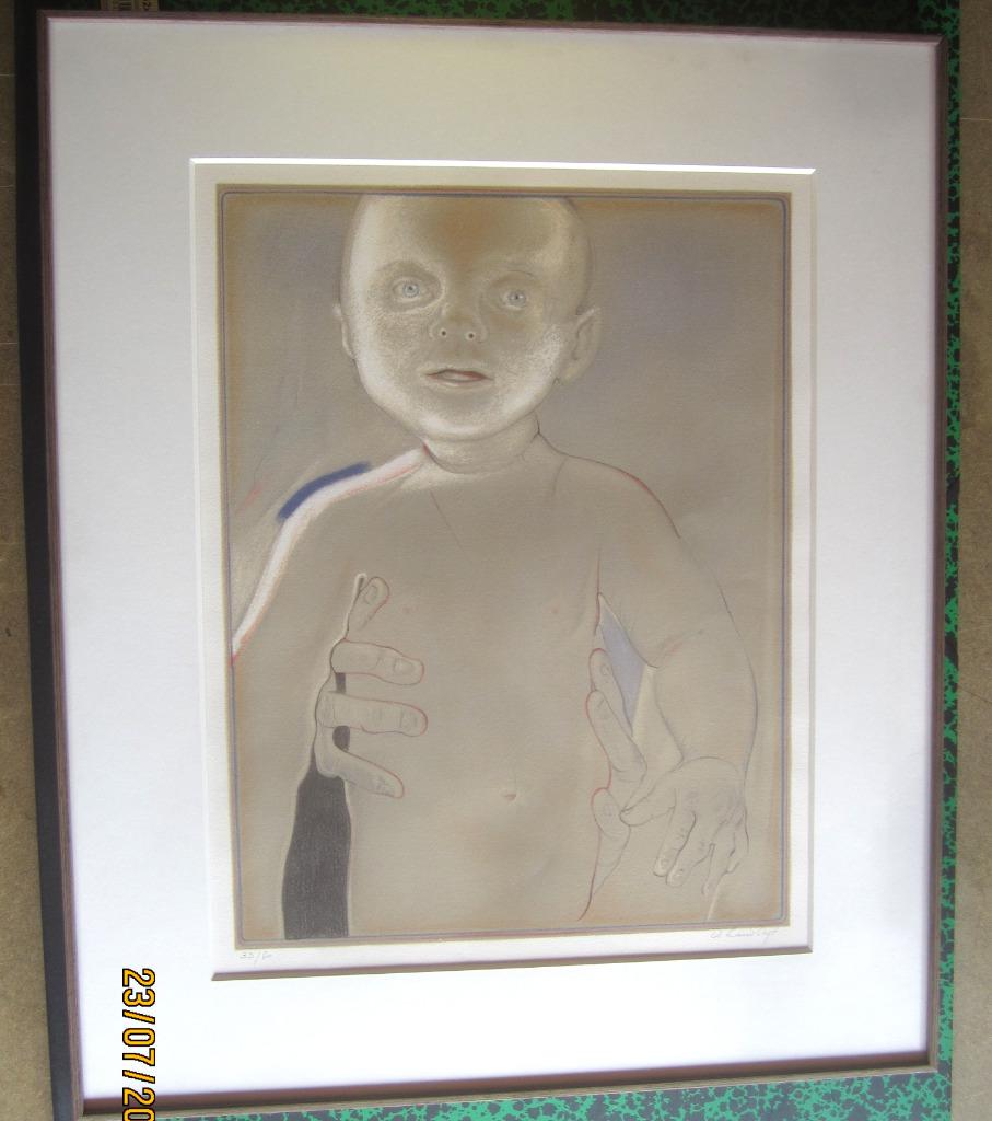 "Kind" - Octave Landuyt, Antiek en Kunst, Kunst | Litho's en Zeefdrukken, Ophalen