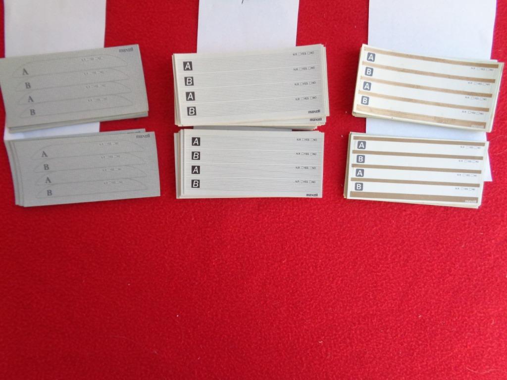 Etiquettes Accessoires pour K7 audio. Vintage., CD & DVD, Cassettes audio, Enlèvement ou Envoi, Comme neuf, Accessoires