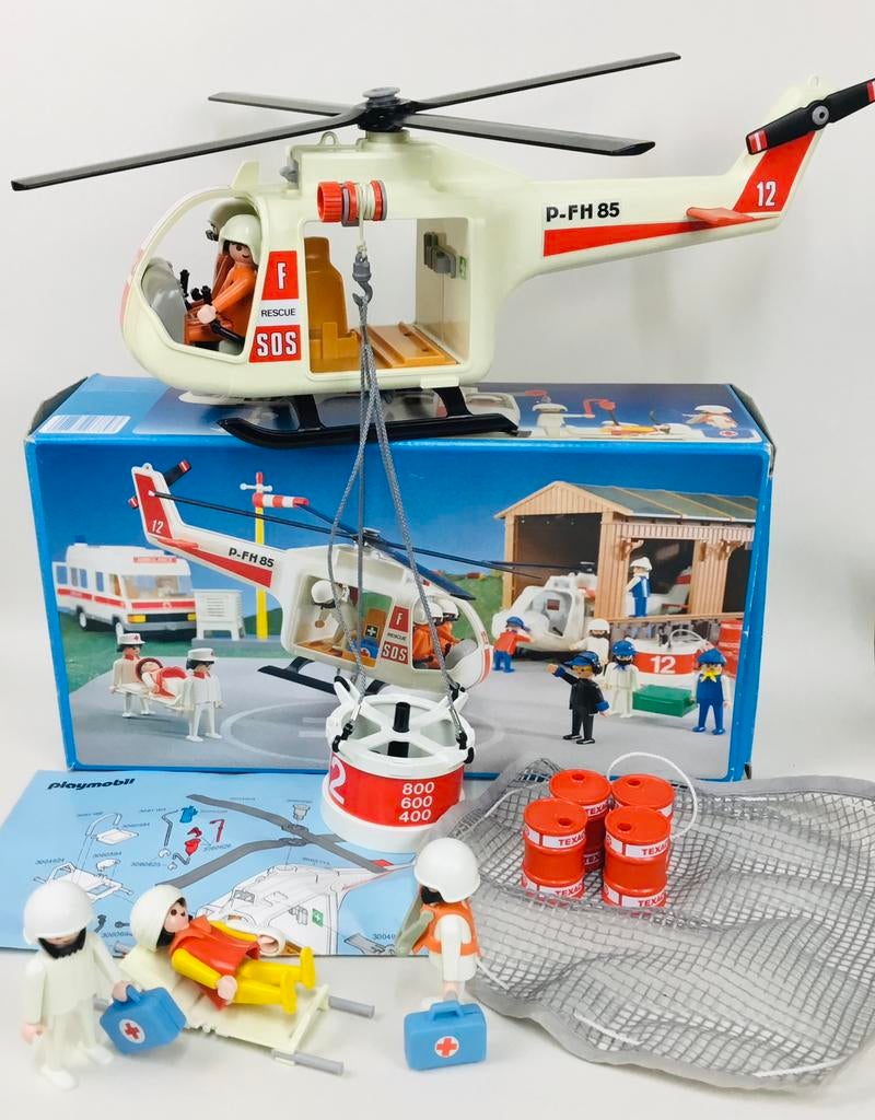 Playmobil 3789 Vintage reddingshelicopter 1987, Kinderen en Baby's, Speelgoed | Playmobil, Ophalen of Verzenden, Gebruikt