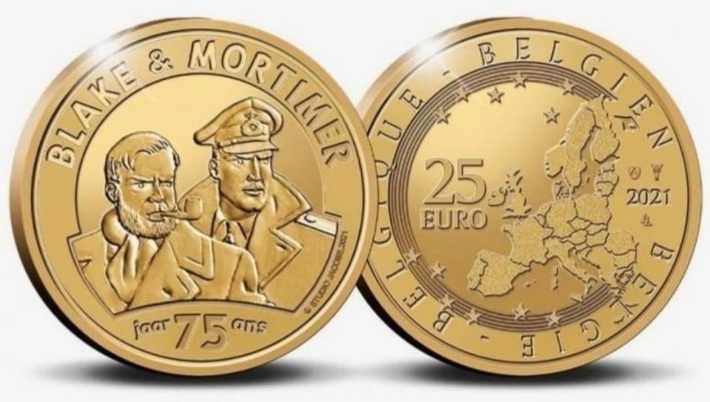 25 euros Belgique 2021 - Blake et Mortimer /Neuve., Enlèvement, Belgique, Or
