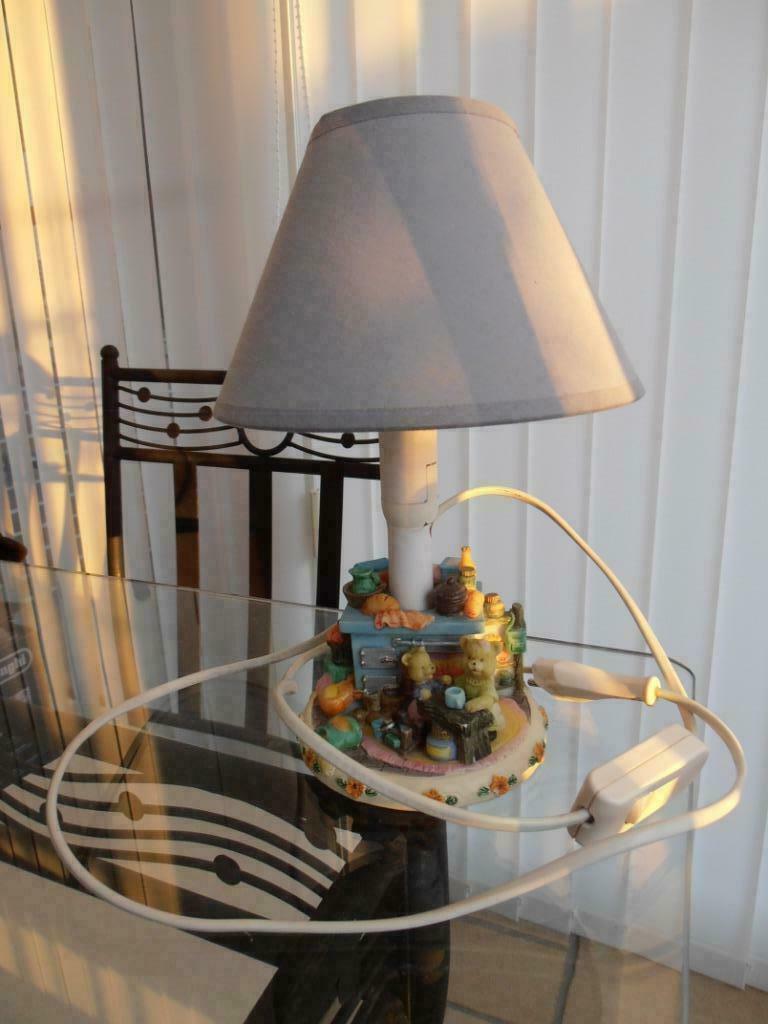 Lampe de chevet, pied scénarisé (famille ours) pour enfants, Enlèvement ou Envoi, Utilisé, Lampe