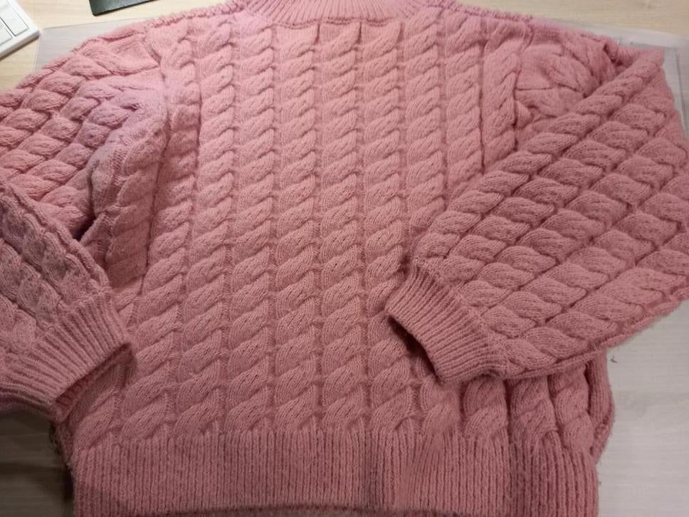 Warme roze trui 140, Kinderen en Baby's, Kinderkleding | Maat 140, Gebruikt, Meisje, Trui of Vest, JBC