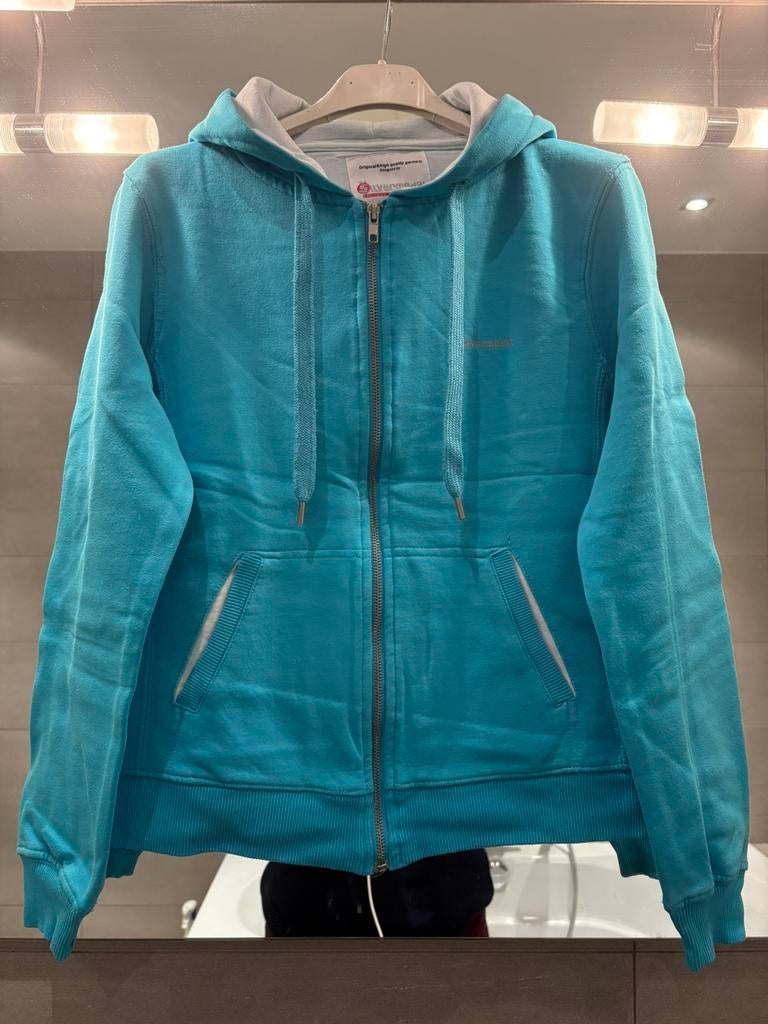 Sweat à capuche bleu de Silvermedal + chemise assortie (M)., Taille 38/40 (M), Comme neuf, Enlèvement, Bleu