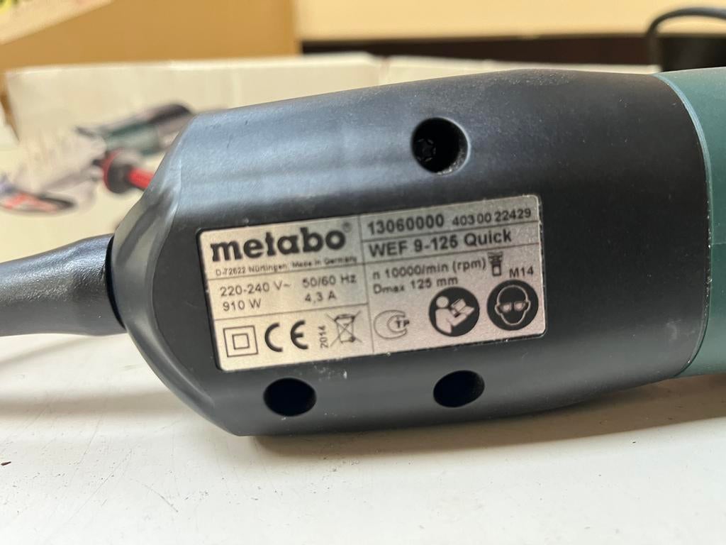 Metabo slijpmachine, nieuw!, Ophalen, Nic.debruyne@gmail.com, Overige typen, Nieuw
