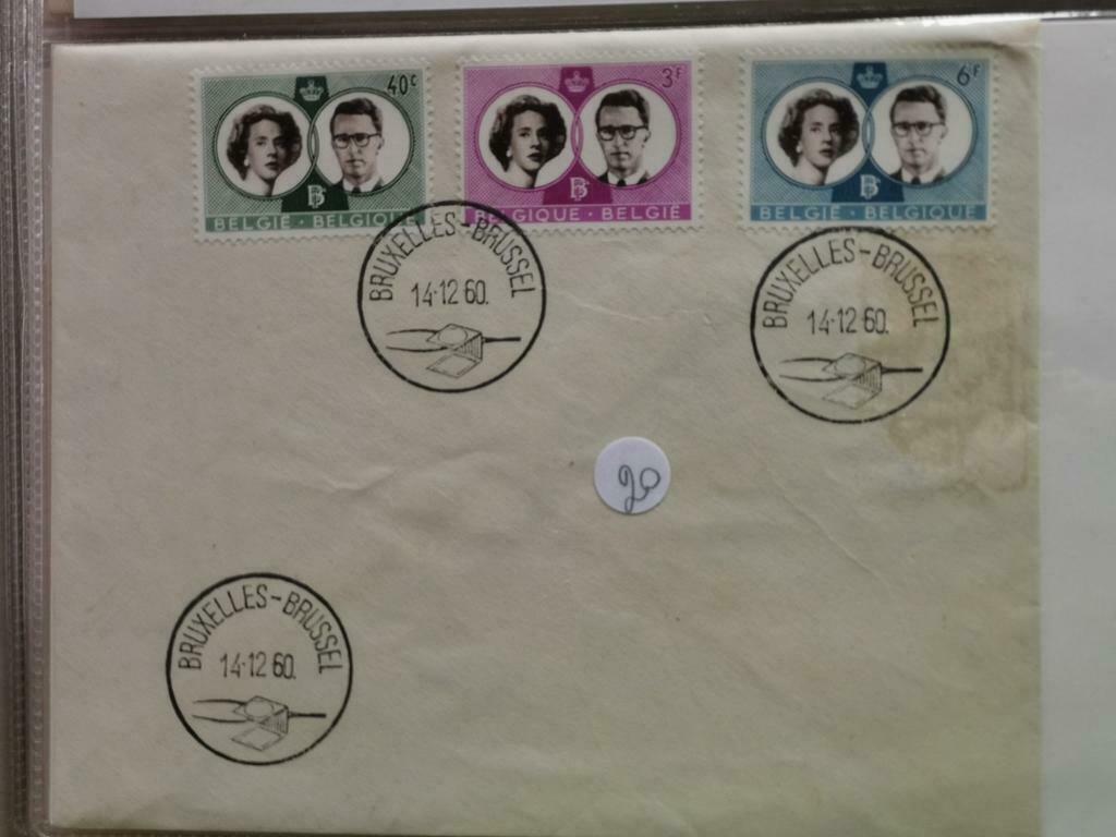 Bruiloft Koning Boudewijn & Koningin Fabiola envelop. Postze, Ophalen of Verzenden, Envelop
