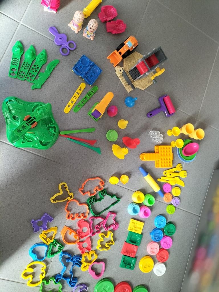 Play-Doh plasticine figuurtjes, tractor,boom,veel toebehoren, Enlèvement