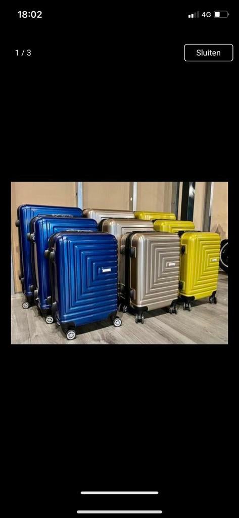 Nieuwe reiskoffers set van 3