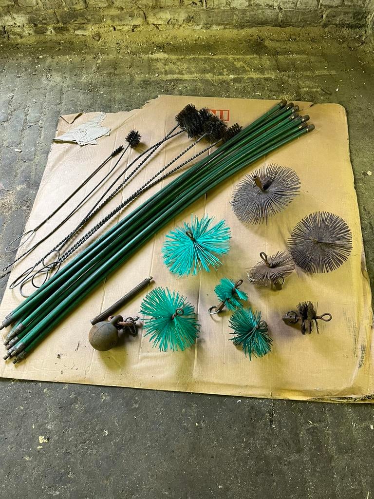 Professionele set voor schouwreiniging, Ophalen, Gebruikt