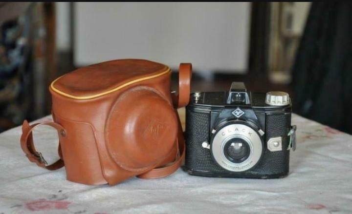 appareil photo agfa clark bakelite + housse, Verzamelen, Ophalen of Verzenden, Fototoestel