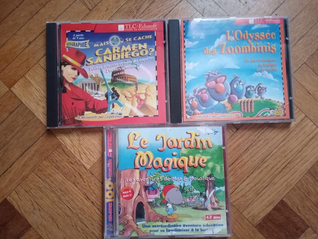 Jeux pc cd anciens vintage enfants, Enlèvement