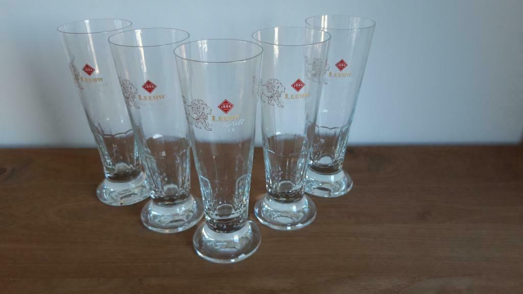 Bierglazen De Leeuw, Collections, Marques de bière, Enlèvement, Comme neuf, Verre ou Verres, Leeuw
