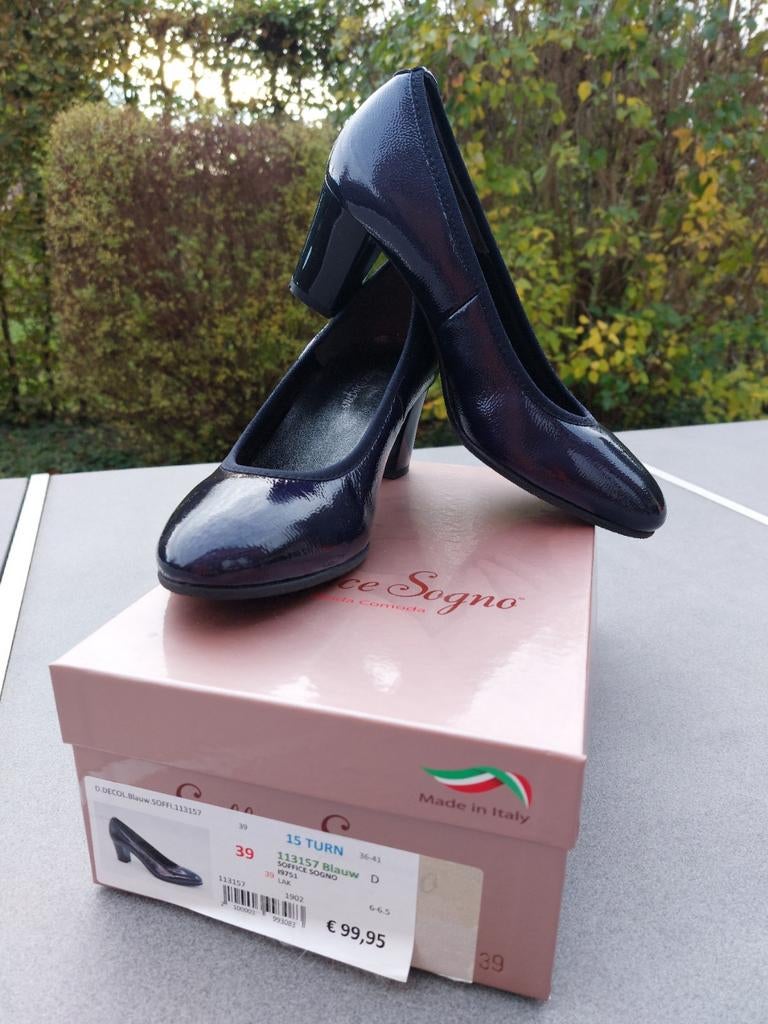 Nieuwe donkerblauwe damesschoenen Soffice Sogno, maat 39, Kleding | Dames, Ophalen