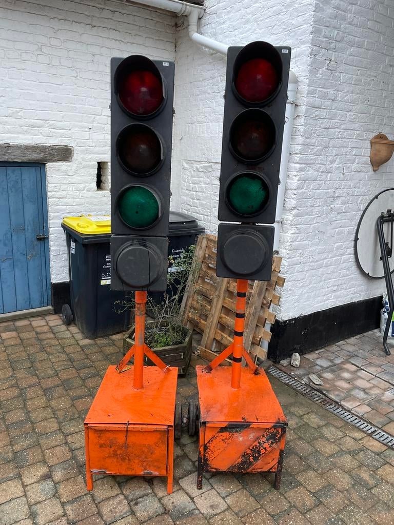 Feux de signalisation vintage, Enlèvement, Utilisé, Autres types, Avec pied