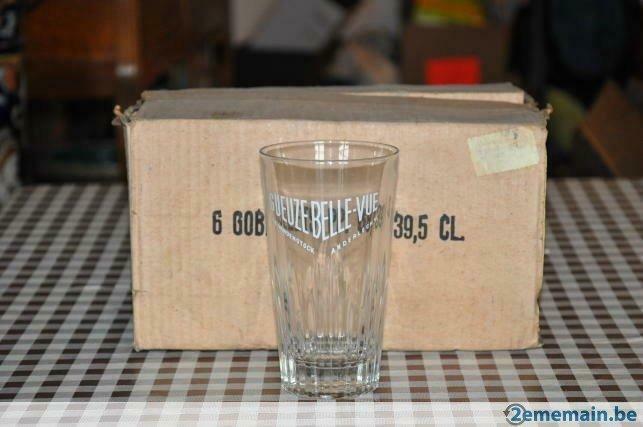 6 verres a biére  gueuze  neuf belle vue ph vandenstock 33cl, Enlèvement ou Envoi, Neuf, Verre ou Verres