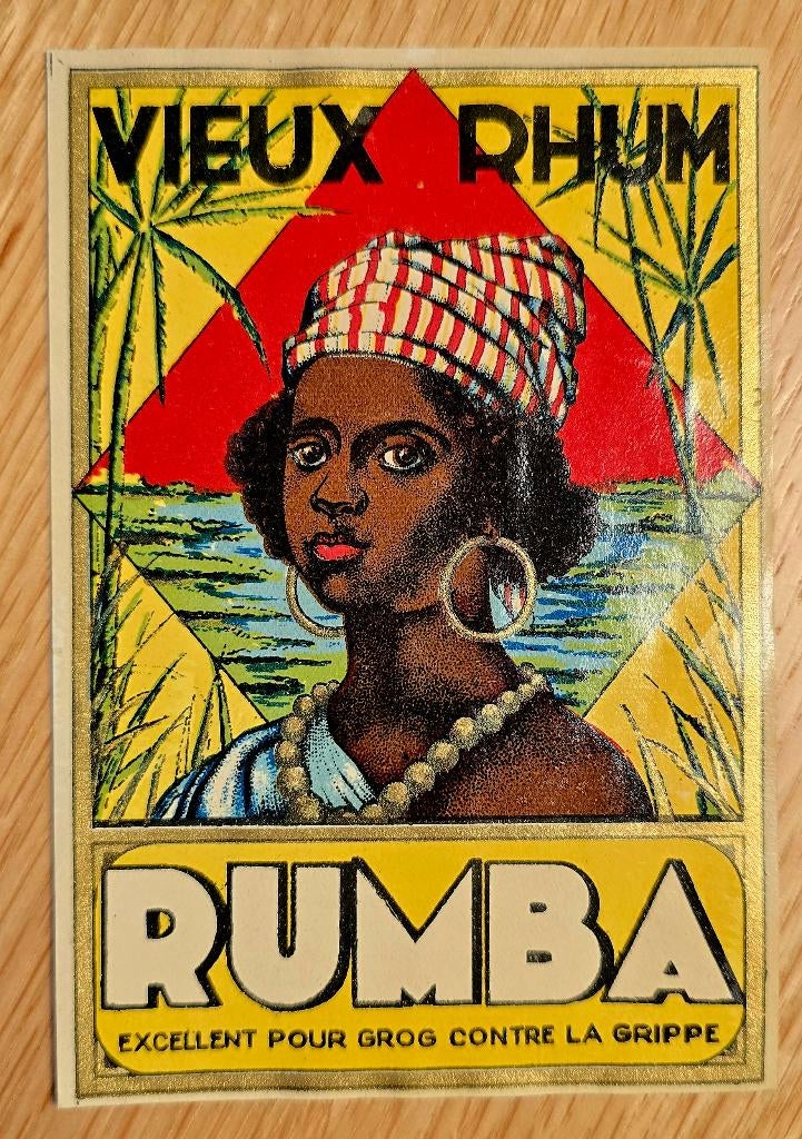 Oude rumba-rum, oud label - Label 106, Ophalen of Verzenden, Overige typen