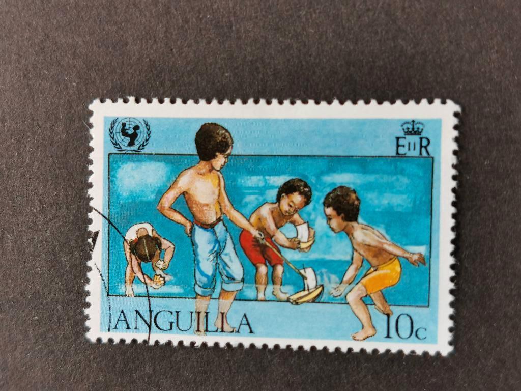 Anguilla 1981 - 35 jaar UNICEF - spelende kinderen, Postzegels en Munten, Ophalen of Verzenden, Gestempeld, Midden-Amerika