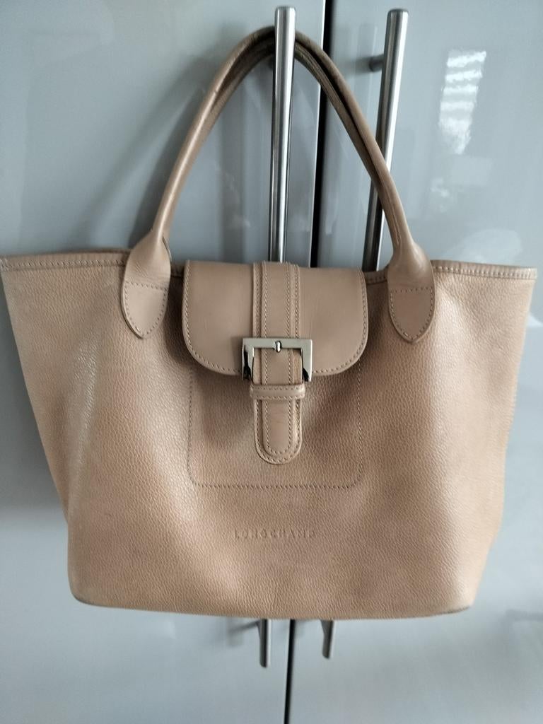 Sac à main Longchamp, Enlèvement ou Envoi, Utilisé, Beige, Sac à main