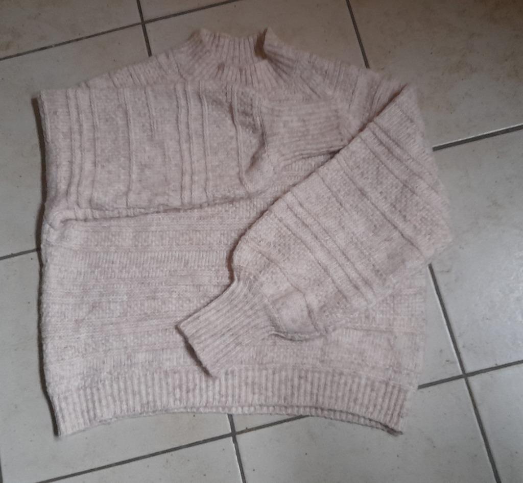 beige dikke pull mt M, Enlèvement ou Envoi, Porté, Taille 38/40 (M), Beige