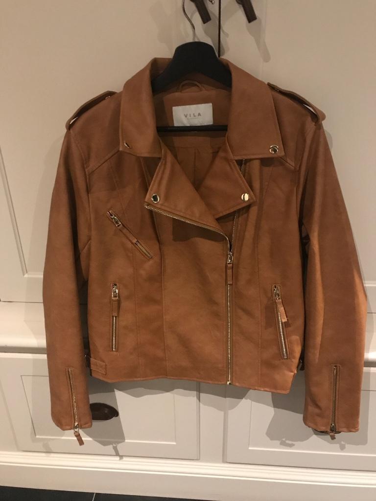 Bikerjack/jas Vila mt 42  NIEUWstaat, Kleding | Dames, Beige, Vila, Maat 42/44 (L), Ophalen of Verzenden