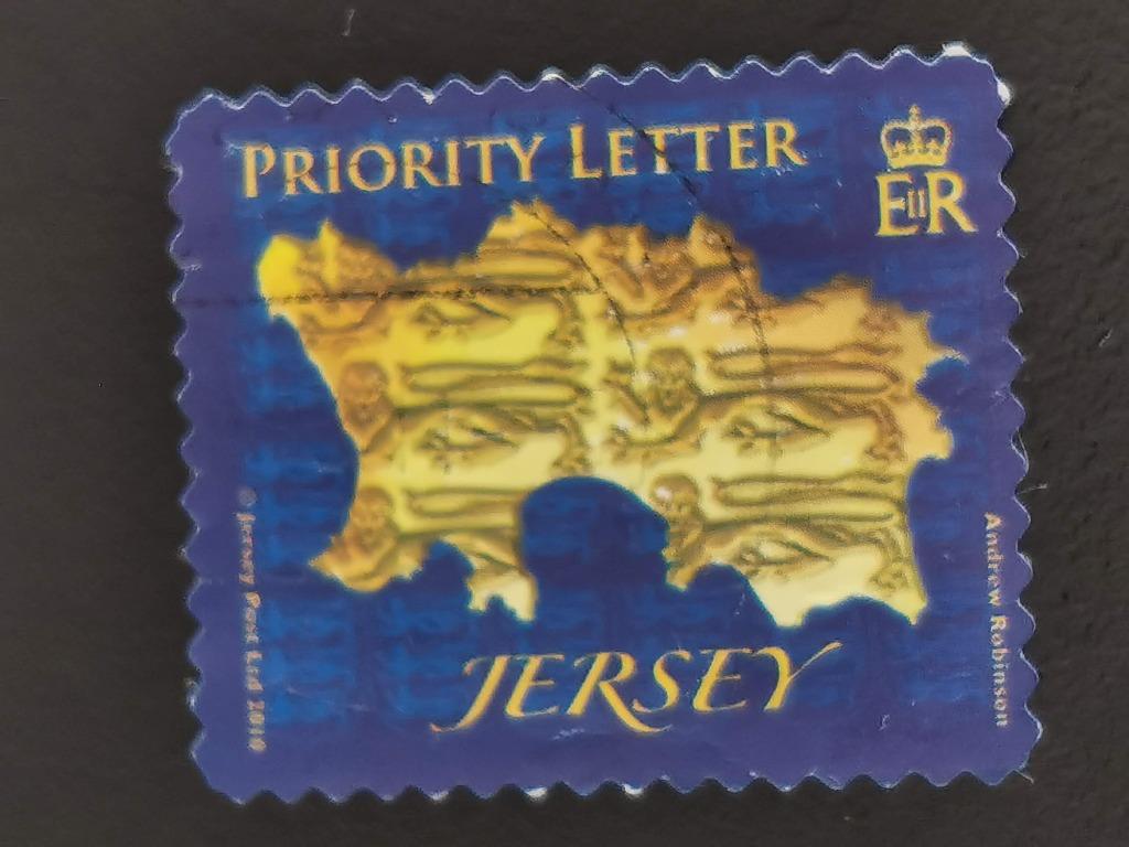 Jersey 2010 - landkaart, Ophalen of Verzenden, Gestempeld
