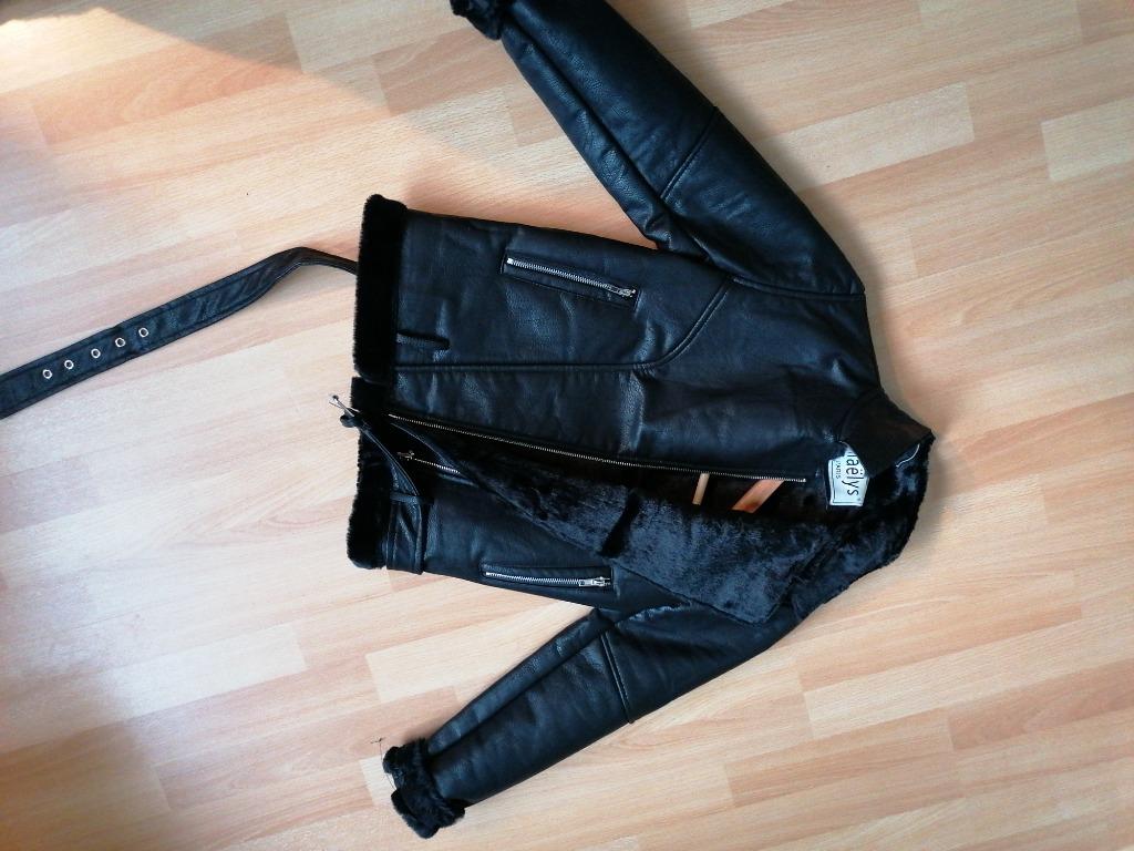 Veste simili cuir fille 8 9 ans maelys Paris hiver, Enlèvement ou Envoi, Comme neuf, Fille, Manteau