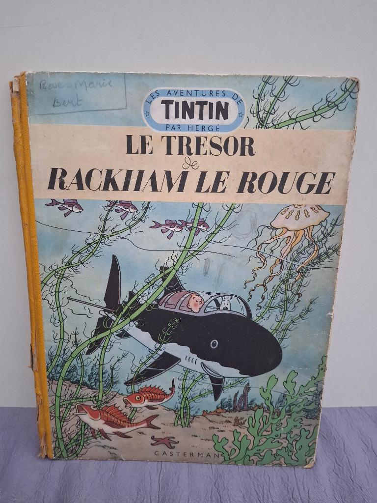 TINTIN LE TRESOR DE RACKHAM LE ROUGE DJ 1952 B6 HERGE, Livres, Enlèvement ou Envoi