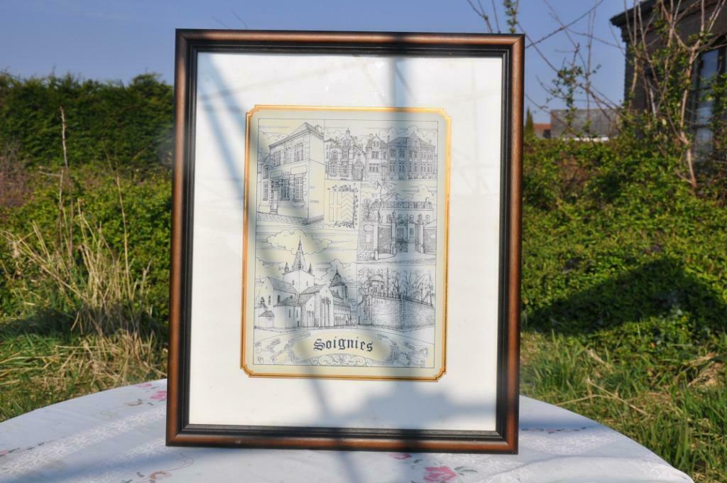 §  gravure sur verre edifices de soignies, Ophalen of Verzenden