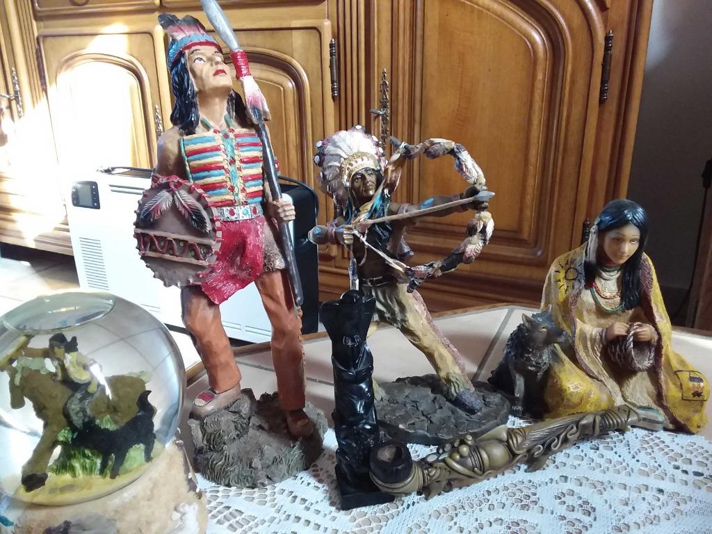 Statues indiens, pipe, boule de neige sans neige, Collections, Enlèvement ou Envoi, Utilisé, Humain