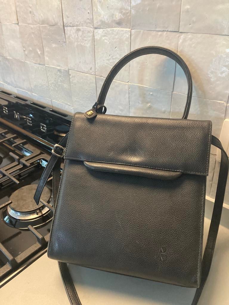 Sac à main en cuir Bardolino - sac en cuir noir, Enlèvement ou Envoi, Comme neuf, Sac à main