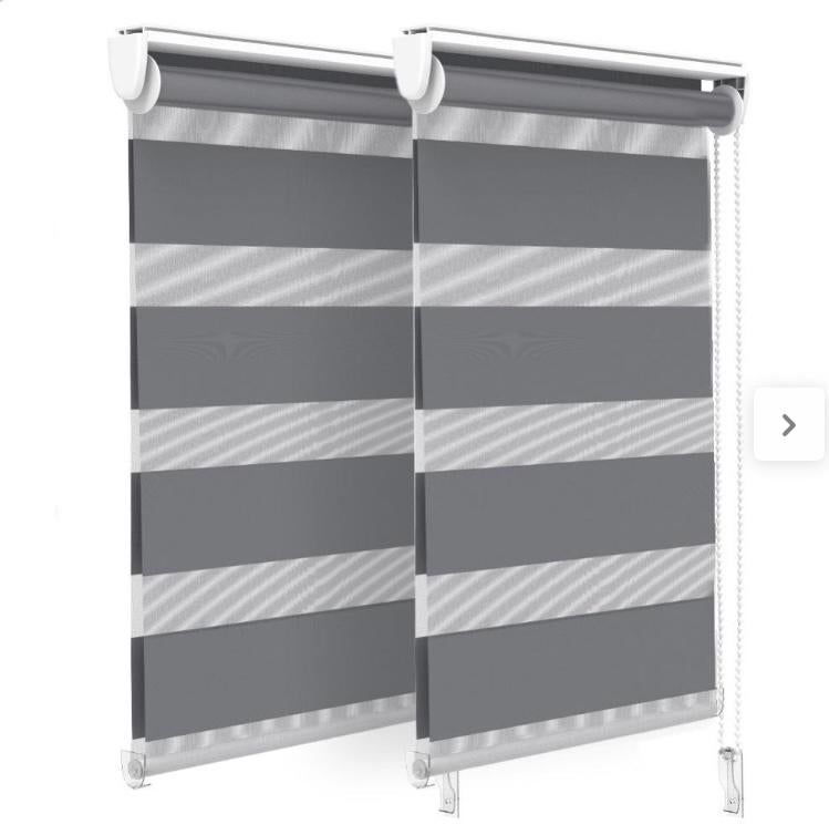Stores enrouleurs jour/nuit gris, Neuf, Gris