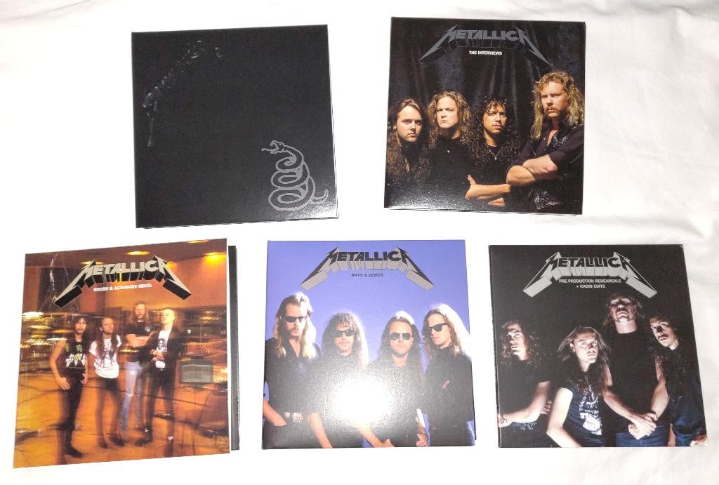 Set van 8 cd's met demo's, riff.. Zwart album Metallica, Verzenden, Zo goed als nieuw