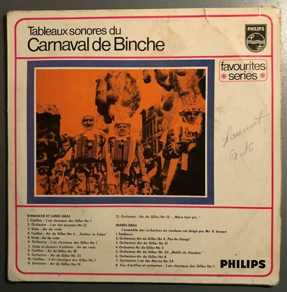 Vinyle de Tableaux sonores du carnaval de Binche, Enlèvement ou Envoi, Utilisé