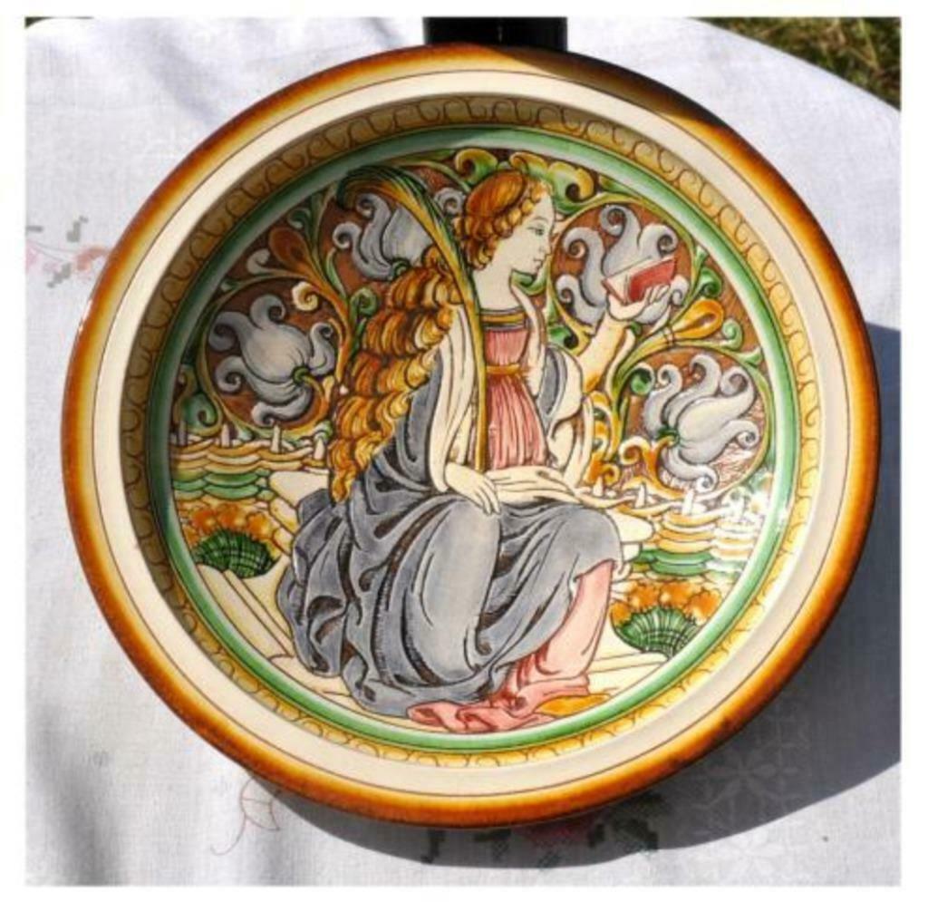 §plat creux terre cuite émaillé c.a.n.e. ferrara, Enlèvement ou Envoi