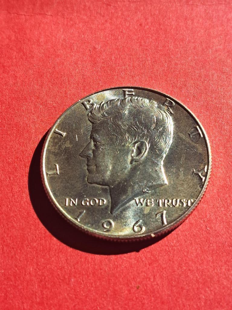 1967 États-Unis 1/2 dollar en argent Kennedy, Envoi, Amérique du Nord, Monnaie en vrac, Argent