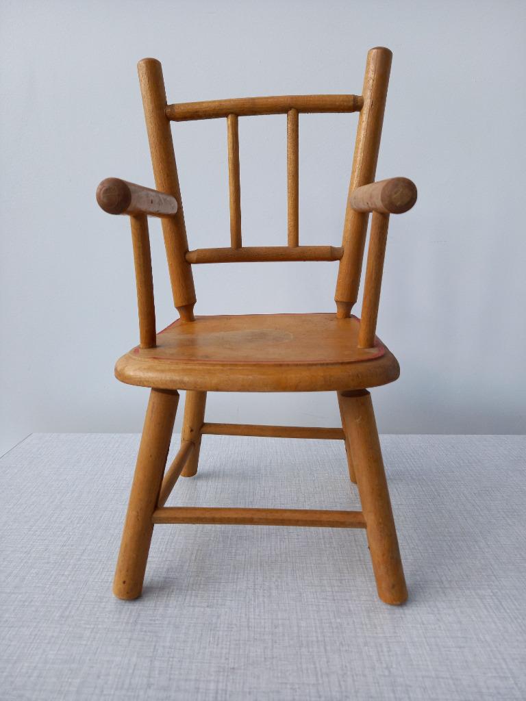 Ancienne chaise de poupée Torck des années 60-70 en hêtre., Enlèvement ou Envoi