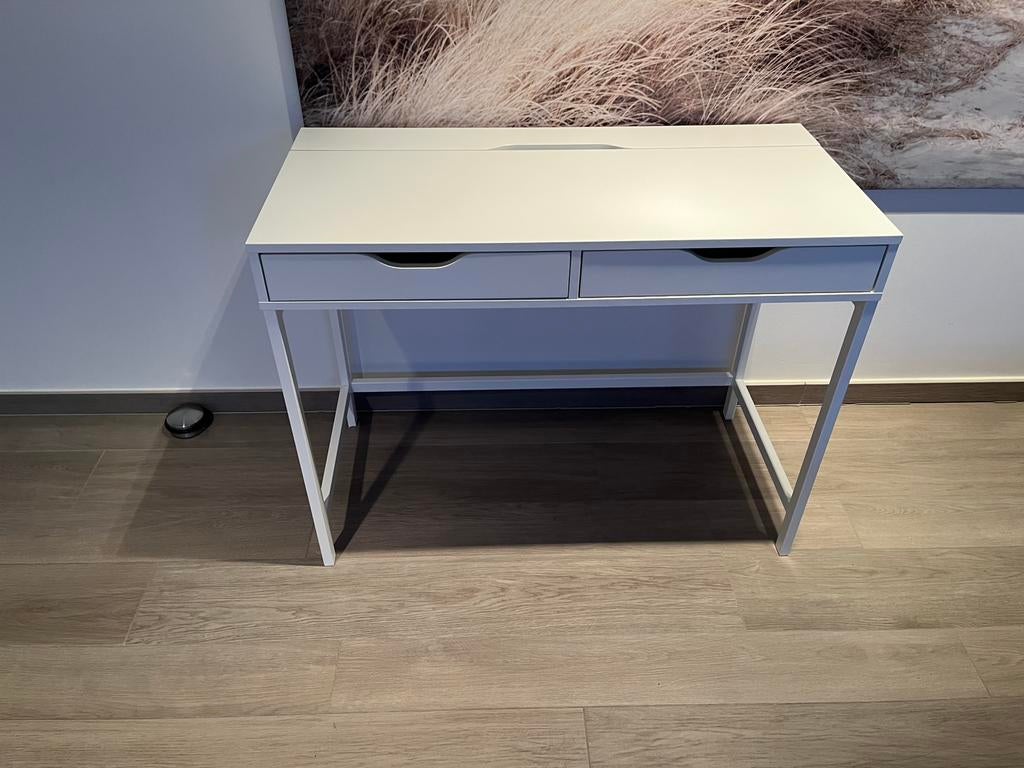 Bureau (Alex) wit 132x58cm, Maison & Meubles, Tables | Dessertes, Comme neuf, Enlèvement