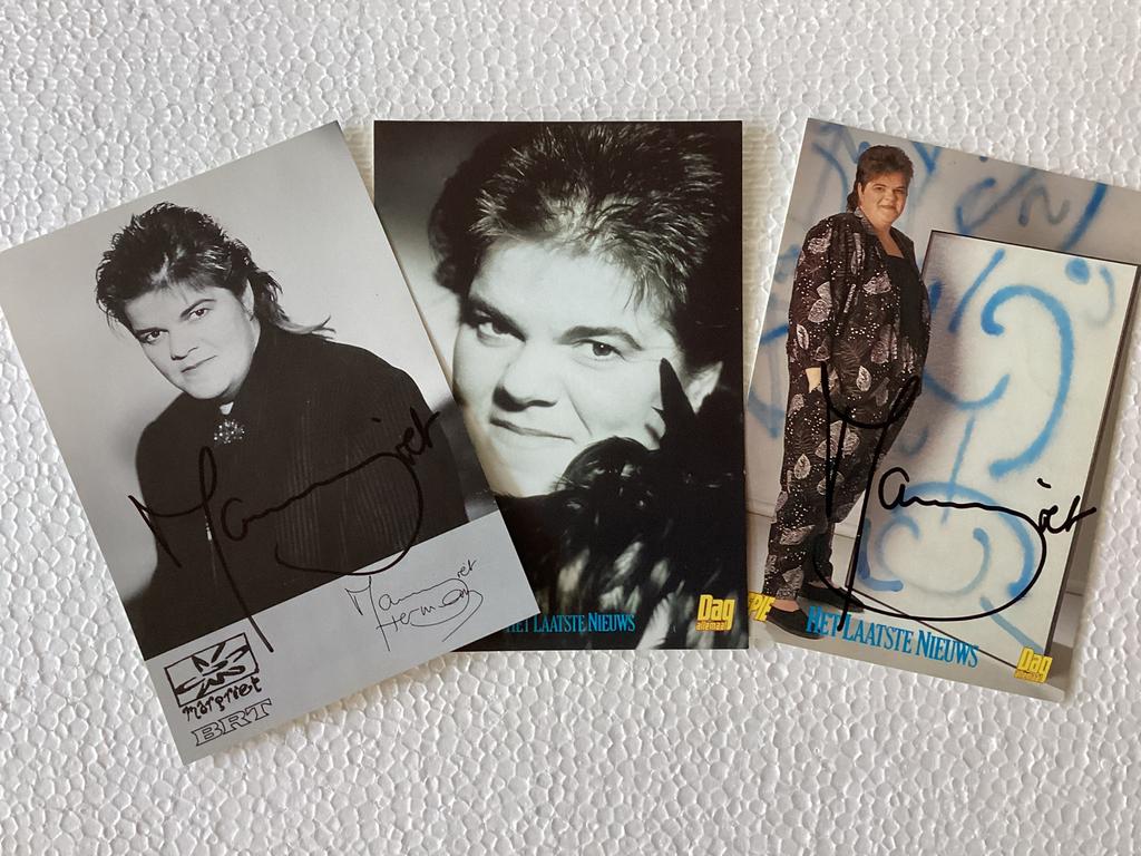 🌼 Margriet Hermans 3 Fotokaarten 📸, Ophalen of Verzenden, Zo goed als nieuw, Gesigneerd