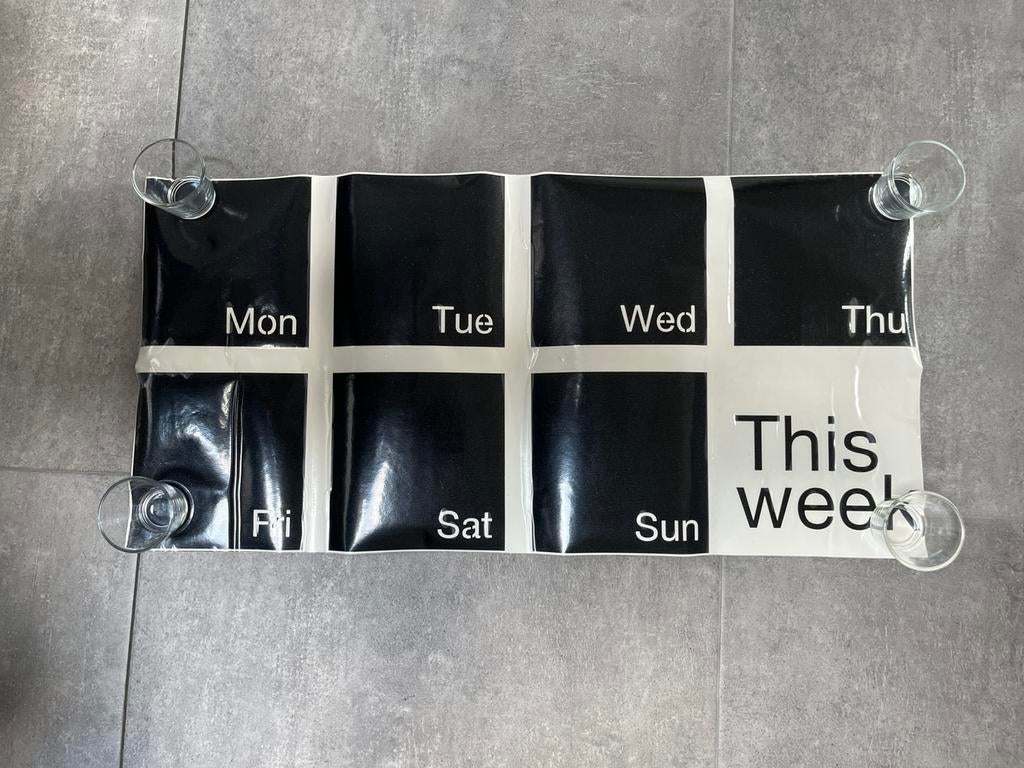 Muursticker weekplanner – zelfklevend krijtbord – nieuw, Diversen, Bureau-accessoires, Nieuw, Ophalen