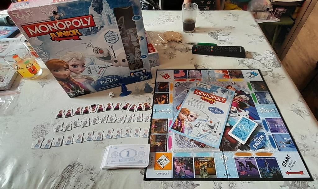 Gezelschapspel frozen monopoly junior (4), Enlèvement ou Envoi, Comme neuf