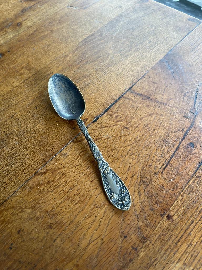 ANTIEKE LEPEL OXFORD SILVER PLATE CO PAT JAN 14 08, Ophalen