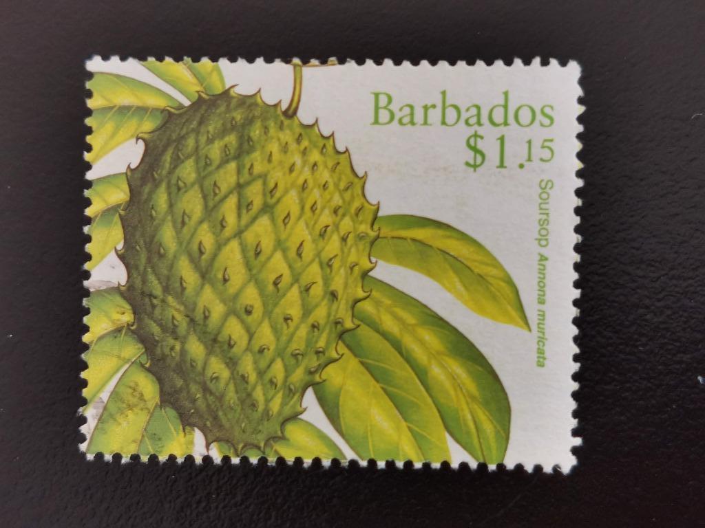 Barbados 1997 - lokaal fruit - Papaya, Ophalen of Verzenden, Gestempeld, Midden-Amerika