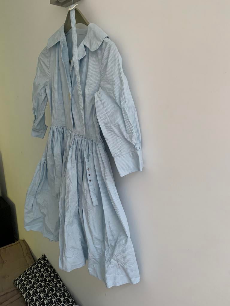 Prachtige vintage jurk in heel fijne katoen met ribje, Kleding | Dames, Ophalen of Verzenden