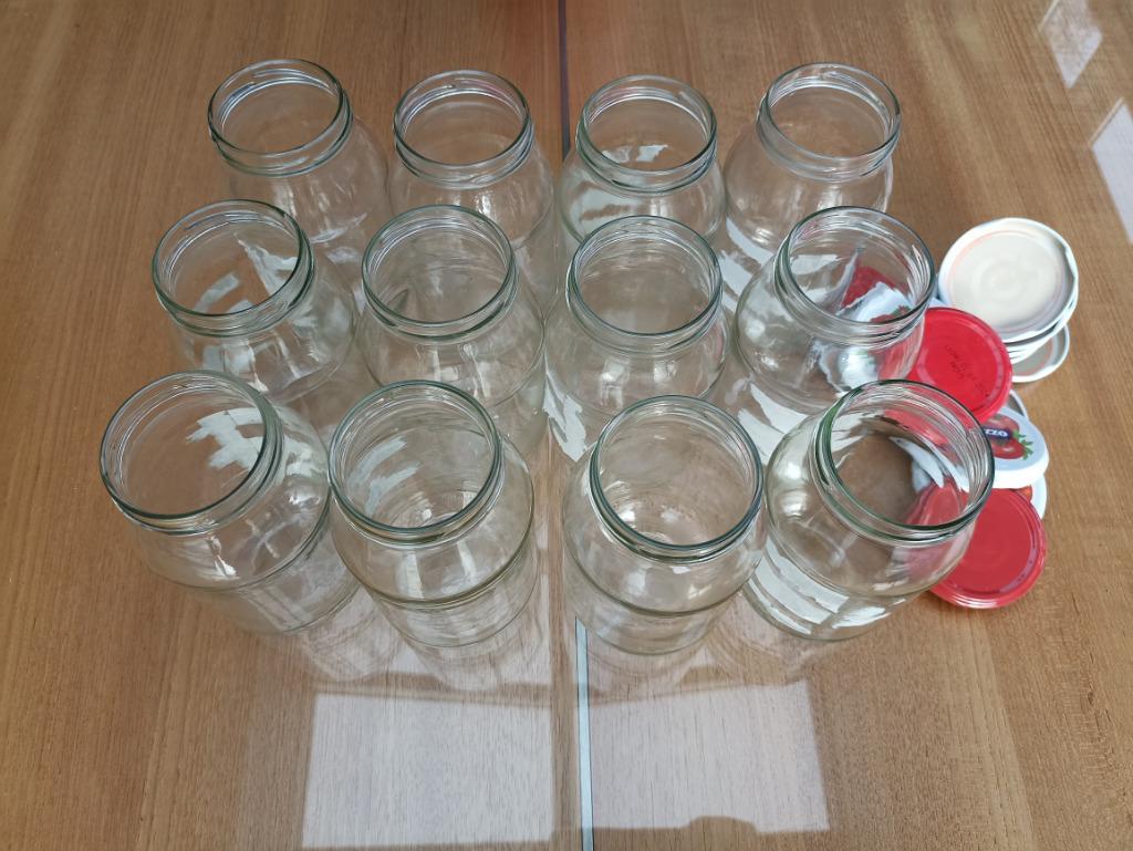 Bocaux en verre 500 ml avec couvercles, Enlèvement ou Envoi, Comme neuf, Verre, Récipient(s)