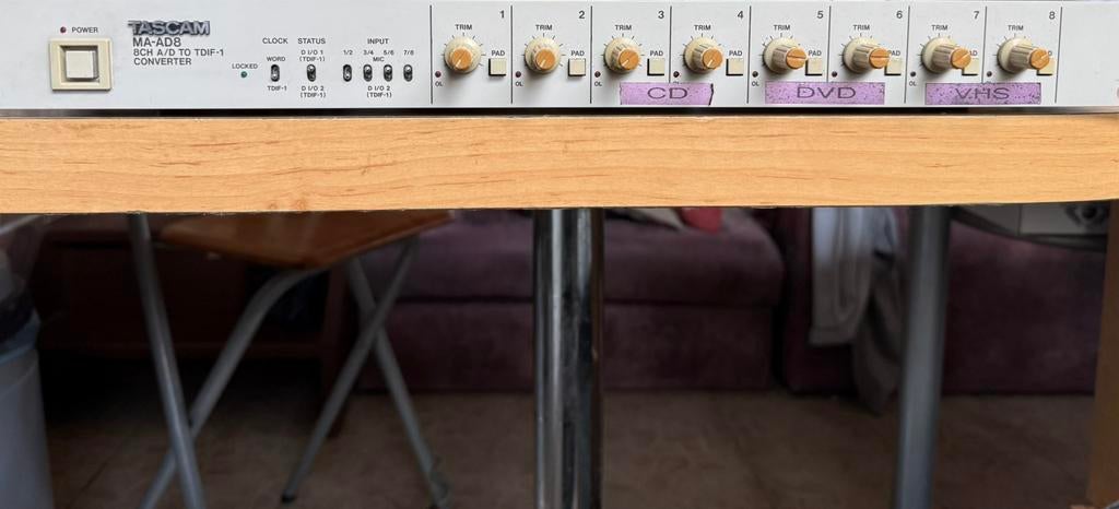 Tascam MA-AD8 8 ch A/D to TDIF-1 Converter, Ophalen, Gebruikt