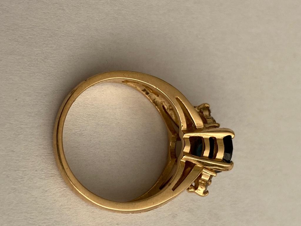 mooie saffieren ring, Gebruikt, Ophalen of Verzenden, Kleiner dan 17, Met edelsteen
